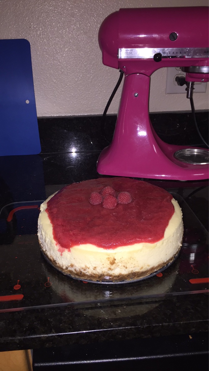 A cheesecake made by me