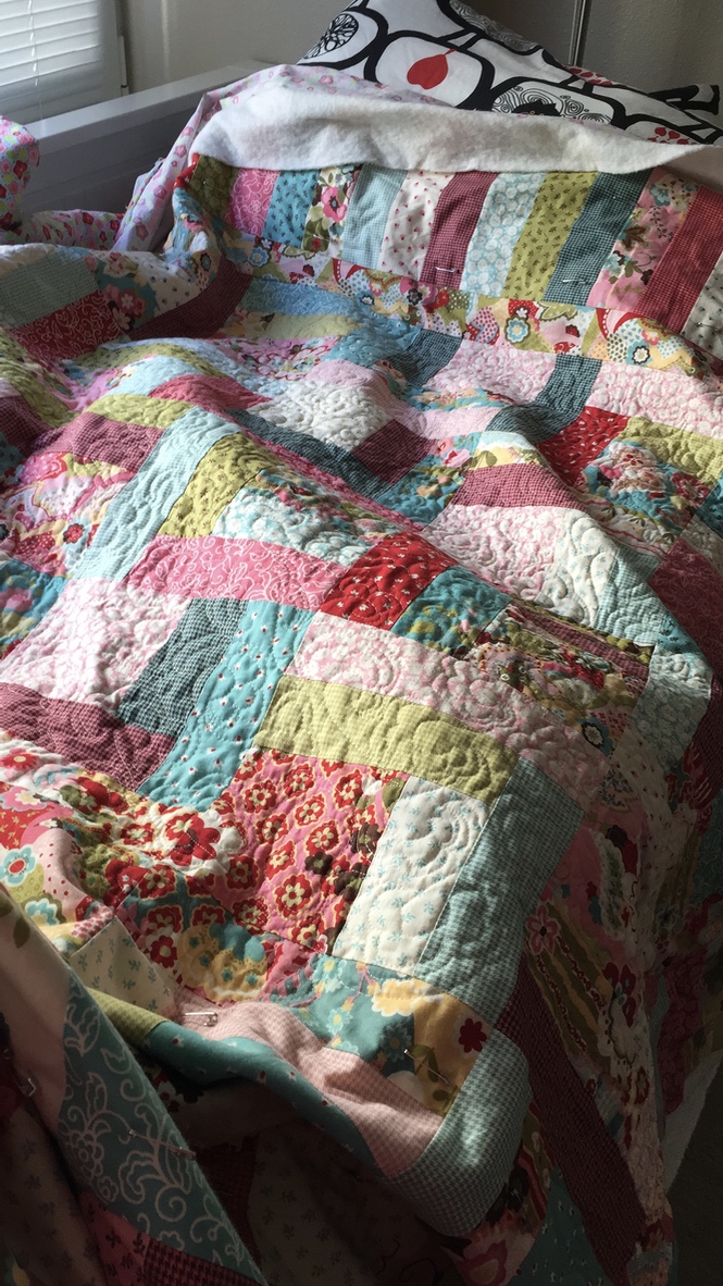 My queen size quilt in progress